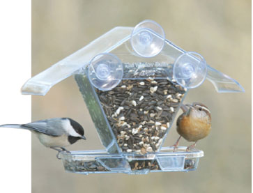 window mounted bird feeder